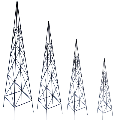 包邮 阳台尖塔形爬藤架 花架园艺铁线莲藤本月季玫瑰花支架