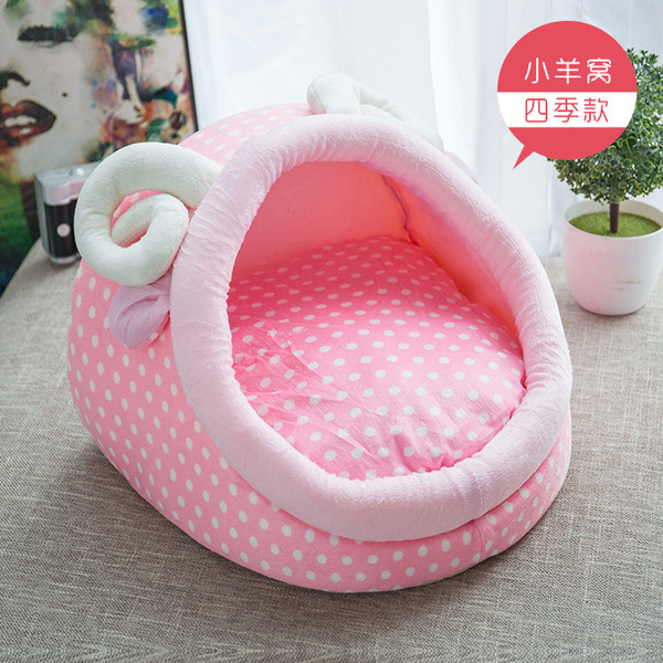 狗窝可拆洗夏天四季狗窝泰迪冬狗房子狗窝蒙古包宠物窝猫窝可拆洗