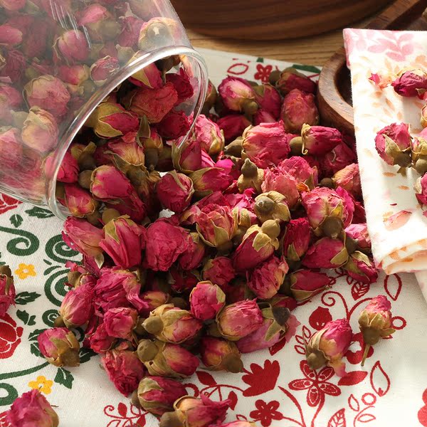 百膳味 山东济南平阴玫瑰 玫瑰花茶天然无硫80g罐装花草茶