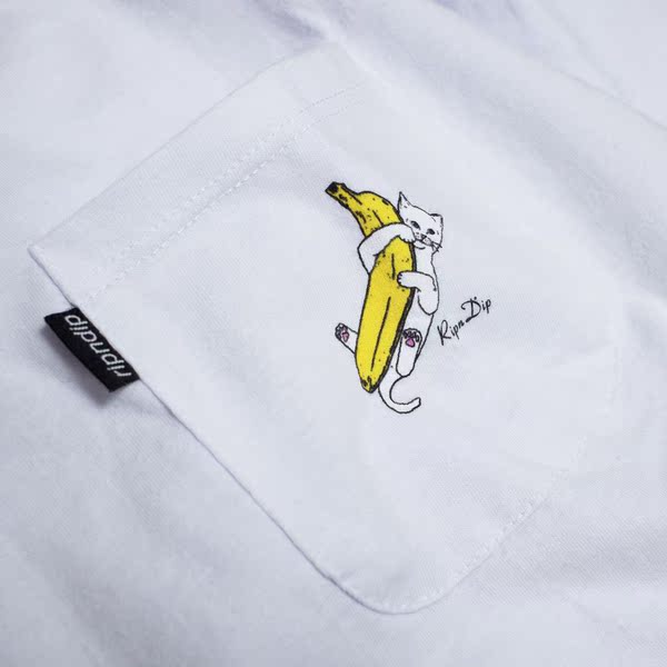 rip n dip 贱猫抱香蕉t恤 nermal banana tee ripndip warhol现货