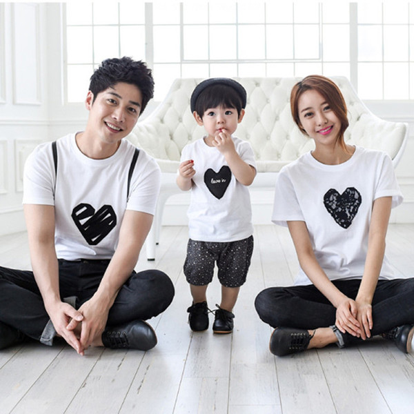 亲子装夏装三口t恤全家装2017新款潮婴儿四口家庭装母女装母子装