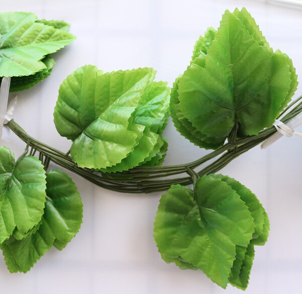 塑料叶子藤条仿真葡萄叶子仿真花藤条假树叶室内吊顶装饰批发水果