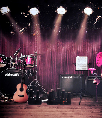 dj音乐视频直播影棚yy主播背景布3d墙纸装饰海报壁纸墙画定制女男