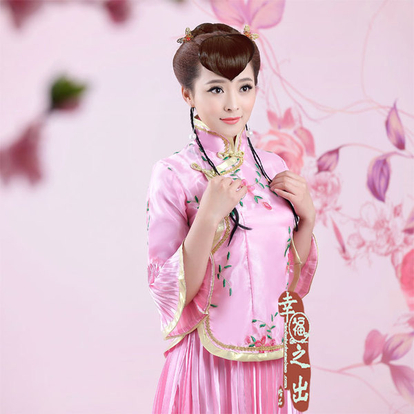 【出租】民国小凤仙民国学生小姐装中式婚礼伴娘团服装中式伴娘服