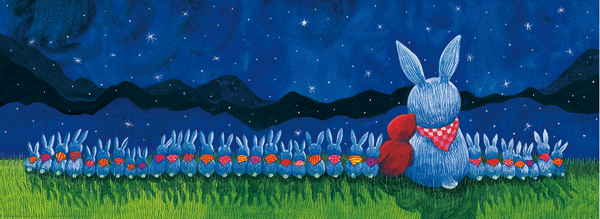 现货 台湾进口雷诺瓦拼图 几米拼图 兔兔排排坐 长幅夜光 1000片