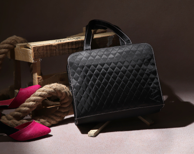 玫琳凯mary kay 高品质精致优雅小女人黑色菱形格女包 手提单肩包