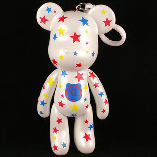 正版㊣momo熊 popobe熊 5寸暴力熊公仔 彩星版 书包 背包挂件