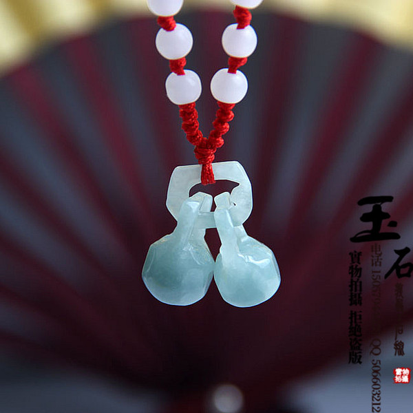 正品促销天然翡翠同心锁玉锁玉坠永结同心 连心锁项坠 玉吊坠批发