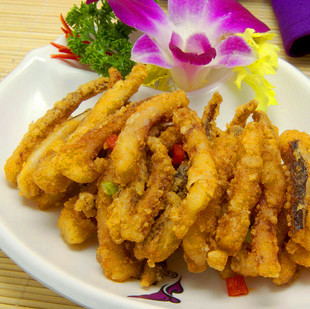 台湾鱿鱼酥 鱿鱼须轰炸鱿鱼腌制鱿鱼 冷冻半成品1kg/包 油炸小吃