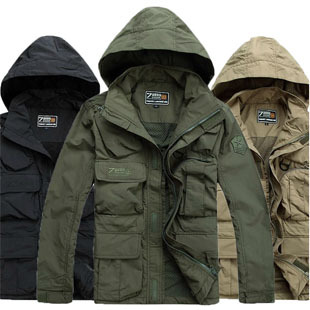 726野外生存探险风衣 军迷战术外套男 户外军装冲锋衣 特种兵军服