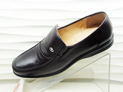 11款 雅安 纯牛皮 正装 套脚 送爸爸 办公室 男正装皮鞋(包邮)