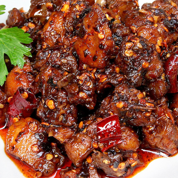 四皇冠店自制私房菜 四川内江麻辣兔 好吃自贡冷吃兔肉兔丁150g