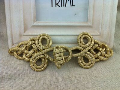 明珠辅料 高端御用 精致手工金色盘绳纽结扣 如意花篮扣a502_价格_评