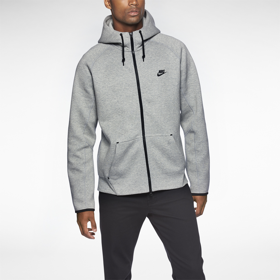Nike Tech Fleece AW77 Men's Training Running Hoodie Jacket Grey 559593 ...
