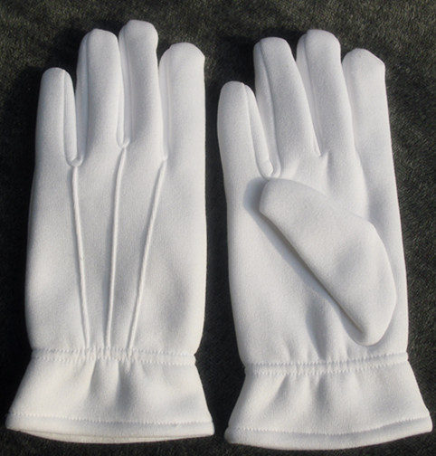 冬季加绒加厚保暖礼仪白手套保安阅兵执勤手套特种兵体操白手套