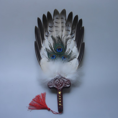 天然优质羽毛扇传统手工制作孔明礼品扇