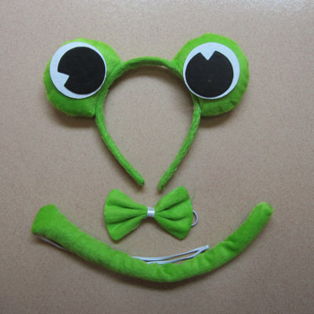 儿童青蛙动物服装装饰 幼儿游戏舞蹈表演头饰青蛙王子演出服头箍