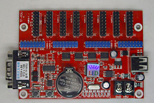 炫藍光led顯示屏控制卡 廣告門頭p10電子屏配件tf-m3u u盤系統