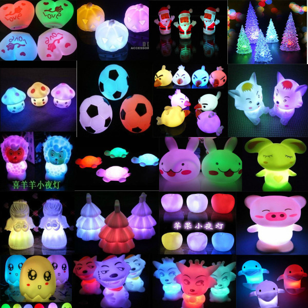 满包邮七彩小夜灯新奇特创意发光夜光灯玩具广场地摊货源热卖批发