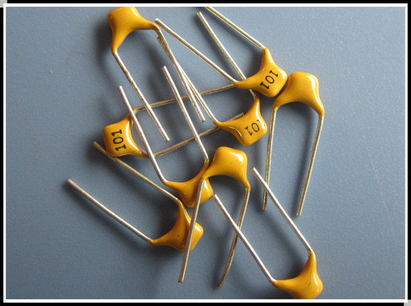 独石电容 100pf 101 50v 脚距5.08mm ±10%【50只】