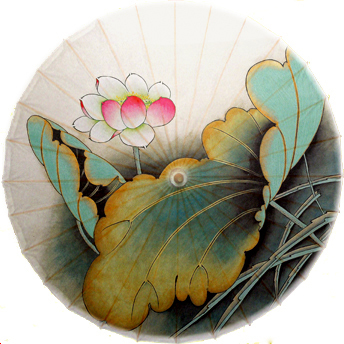 工笔荷花9447古风油纸伞楼顶装饰灯伞复古旗袍伞舞蹈伞道具和风伞