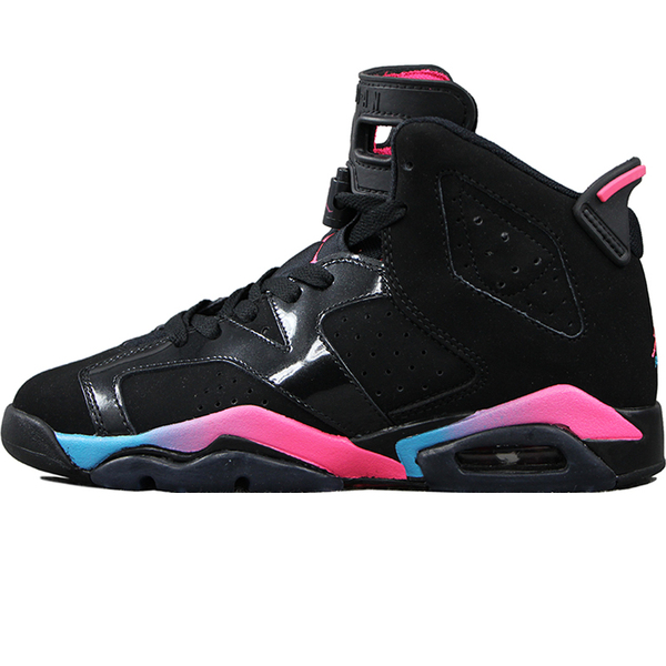 air jordan retro gs乔丹六代乔aj6黑彩虹粉女鞋篮球鞋543390-050