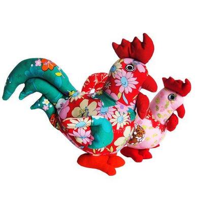 手工布艺小鸡公仔生肖鸡 民族风 毛绒玩具布偶高手在民间创意礼品