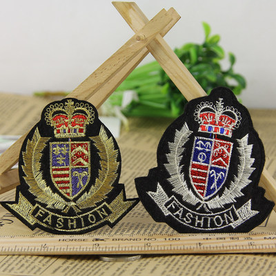 衣服装饰贴 补丁 刺绣布贴 金银线徽章组合 金典臂章胸章徽章臂章