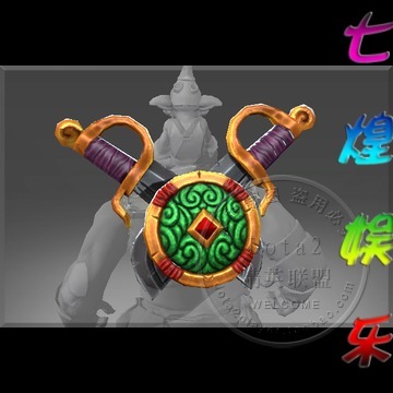 dota2 饰品散件 炼金术士 重型蝴蝶之刃 稀有双剑 背部 随机铭刻