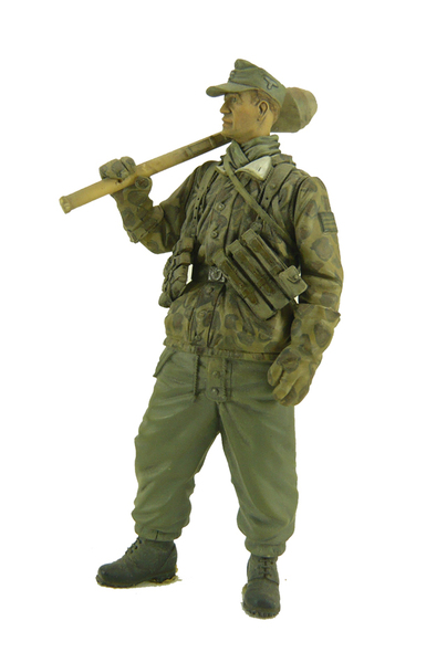 树脂兵人/1:16/gk模型白件/二战托炮士兵