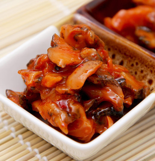 高档次寿司料理材料 韩国风味 朝鲜调味海螺片微辣 500克/盒