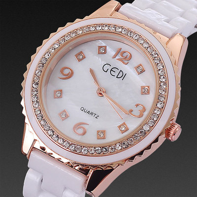 正品2016新款白色陶瓷手表 女款手表 韩国时尚