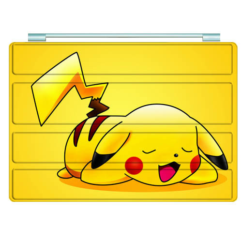 皮卡丘卡通动漫苹果ipad2 3 4 mini3 air2平板休眠保护皮套定制