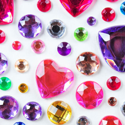 韩国儿童diy彩色水钻钻石粘贴装饰手机宝石贴画独立背胶奖励贴纸