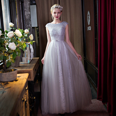 高档宴会晚礼服2016新款结婚敬酒服主持人韩版长款修身晚装长裙女