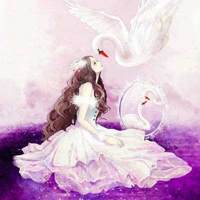 5d新款钻石画客厅卧室满钻天鹅公主钻石十字绣圆钻钻石绣贴钻画客