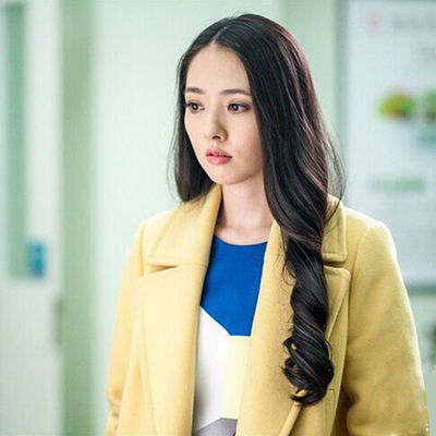 2015秋冬神犬小七丁涵郭碧婷同款黄色宽松款大衣外套秋冬显瘦时尚