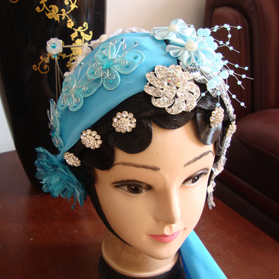 戏曲用/戏曲头套/秦香莲青衣花旦全头套b