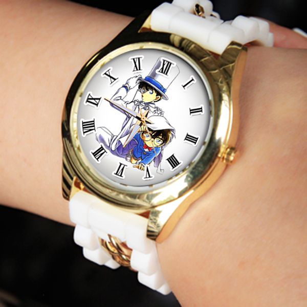 名侦探柯南周边怪盗基德kid 黑羽快斗 动漫周边手表帅气学生手表