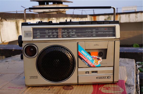 lw老式三洋牌收录机老物件古董收藏怀旧道具咖啡屋影视橱窗摆设装