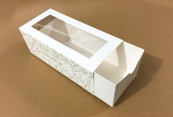 抽屉式蛋糕盒 2粒装100克月饼盒 抽拉式西点盒 蛋黄酥开窗纸盒