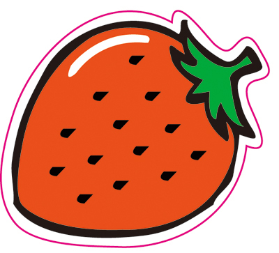 正品3m反复使用 防水 草莓 大号拉杆箱贴玻璃贴电脑贴墙贴纸0315