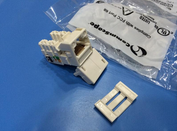 高端首选镀金康普超五类模块模康普网络模块 达标过测