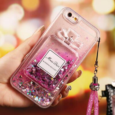 香水瓶流沙三星c5手机壳挂绳c7手机壳三星a9液体软e7软硅胶壳防摔