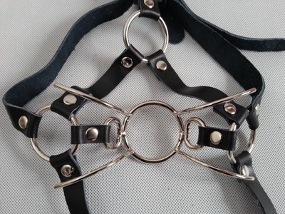 sm马具型不锈钢叉口枷口塞情趣性用品成人夫妻用品张口调教束缚女