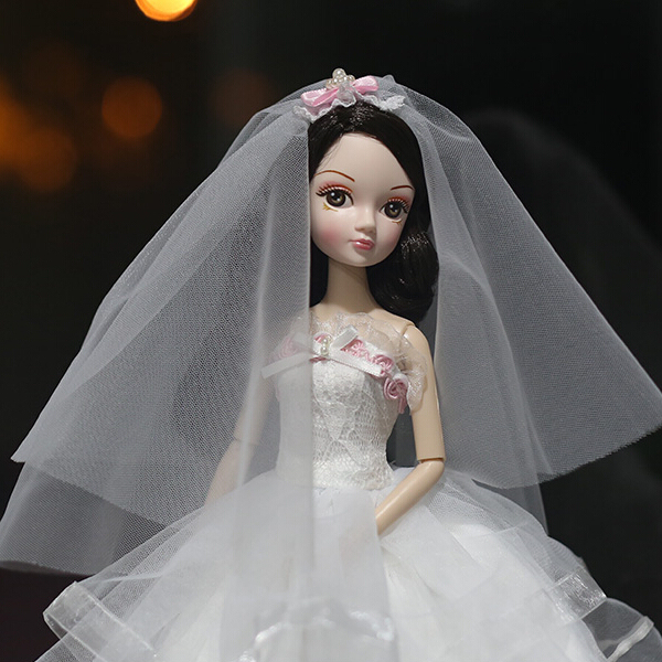 中国中国洋娃娃正品关节体可儿娃娃花样新娘婚纱9096女孩宝宝玩具