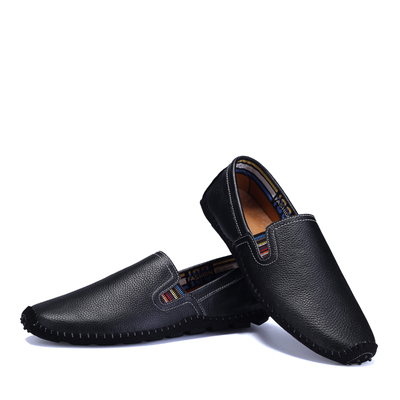 唯品会周末有约鞋柜男鞋2016真皮大东月牙儿欧罗巴粗跟 大码 男鞋