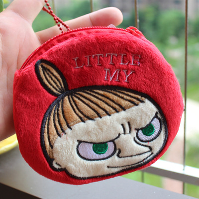 日单moomin 姆明一族 littlemy 亚美 圆形卡通短毛绒