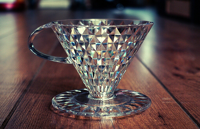 日本正品 key coffee 圆锥形水晶钻石滤杯 1-4人份