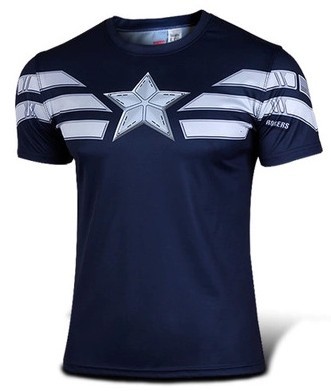 美国队长2短t恤 uaa美国队长衣服套装 夏季男t恤 2014情侣装